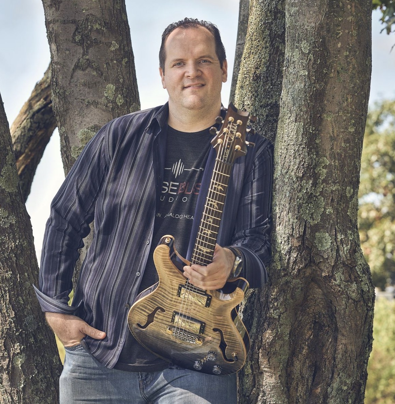 Ron Gilmartin with his guitar